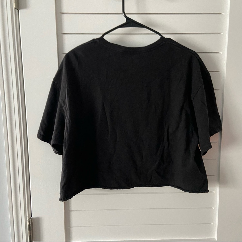 Dunder Mifflin Inc The Office TV Show Tie Dye Graphic Black Crop Tshirt Size XL - Picture 5 of 6